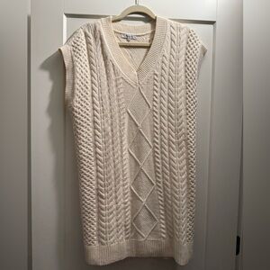 Cream Colored Madewell Sweater Dress